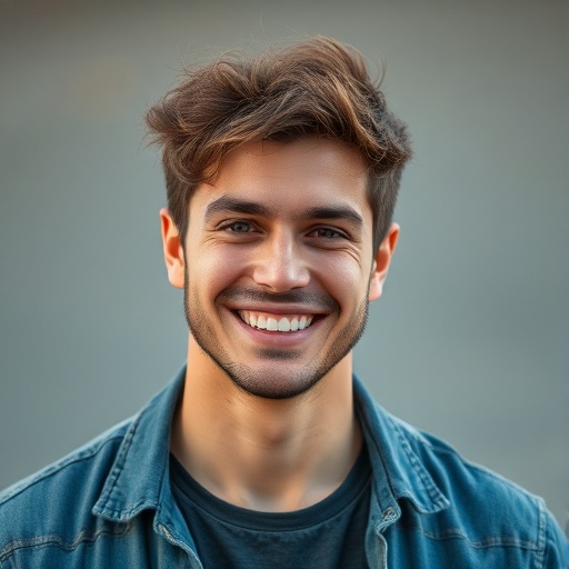 Young man casual portrait with friendly expression