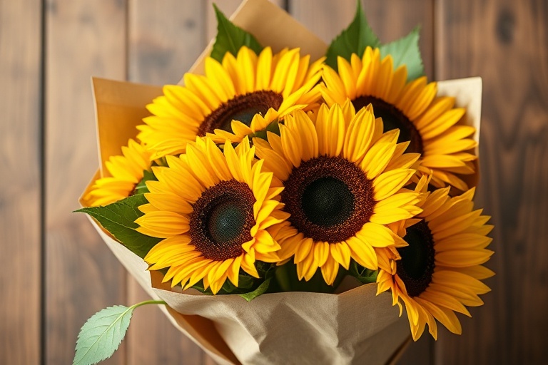 باقة عباد الشمس المشرقة